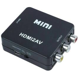 Sanoxy - HDMI To RCA AV Adapter Converter CVBS 3RCA 1080P Composite Video Audio - Black