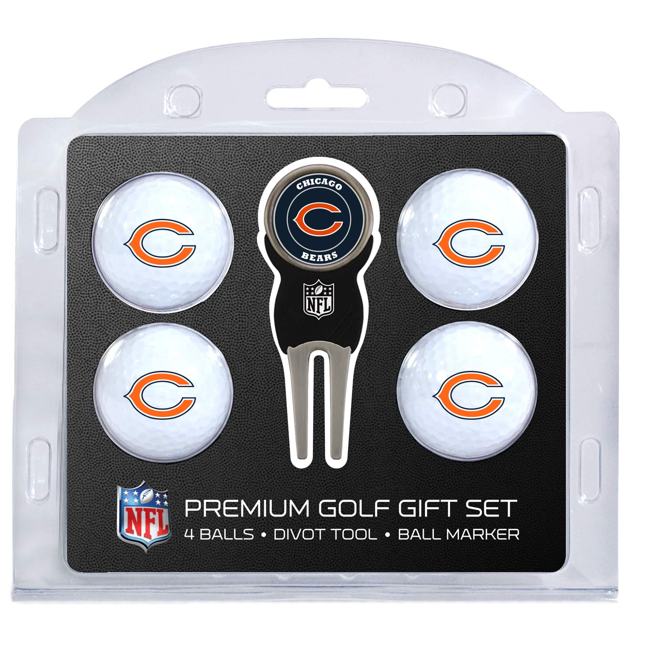 Photos - Golf Team Group Team - Chicago Bears 4-Ball Gift Set - Multicolor 4000365