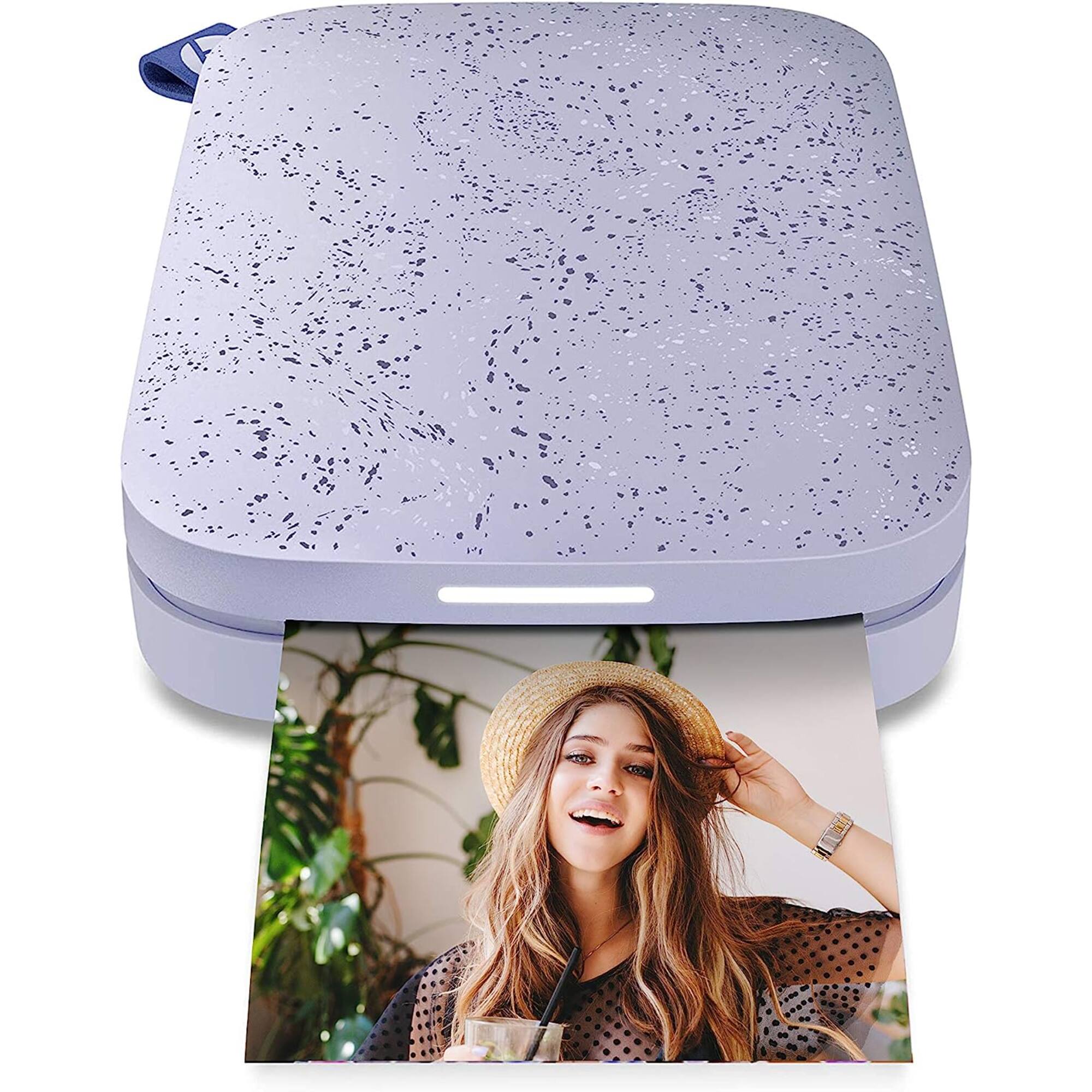 Alt View 1. HP - Sprocket Portable 2x3" Instant Photo Printer and Zink Photo Paper Bundle - Lilac.