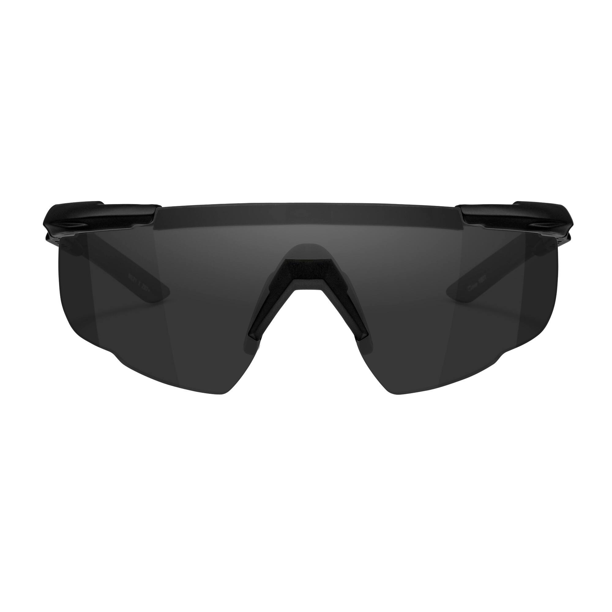 Front. Wiley X - Wiley X Changeable Saber Advanced Sunglasses (Smoke Gray Lens, Matte Black) - Gray.