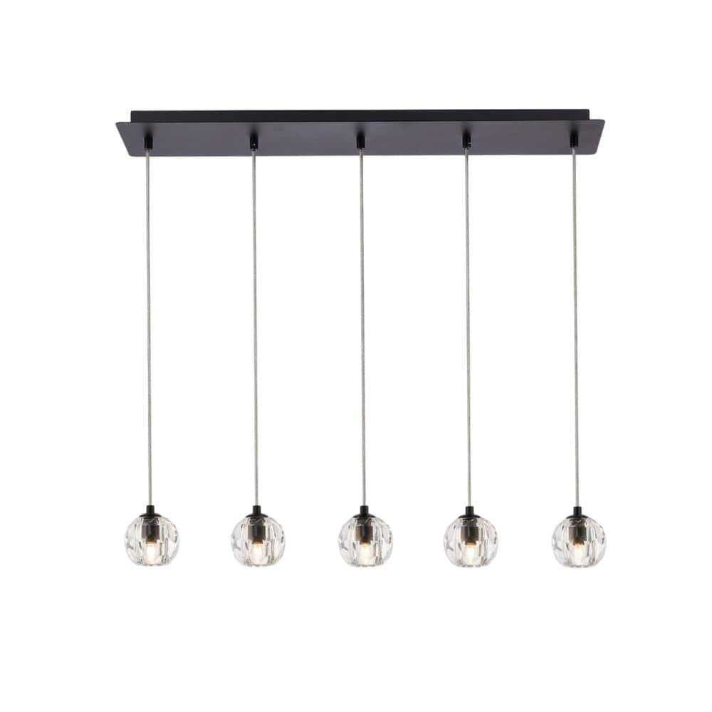Elegant Lighting - Eren 5 lights pendant - Black price history on PriceWatchPro
