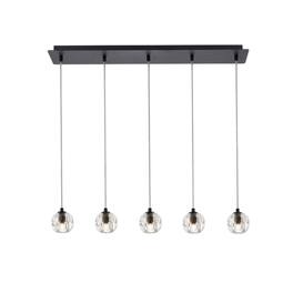 Elegant Lighting - Eren 5 lights pendant - Black