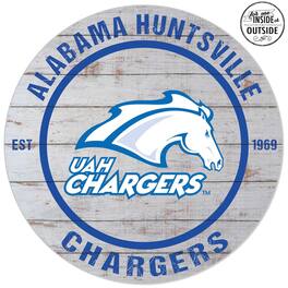Jardine - UAH Chargers 20'' x 20'' Indoor/Outdoor Weathered Circle Sign - White