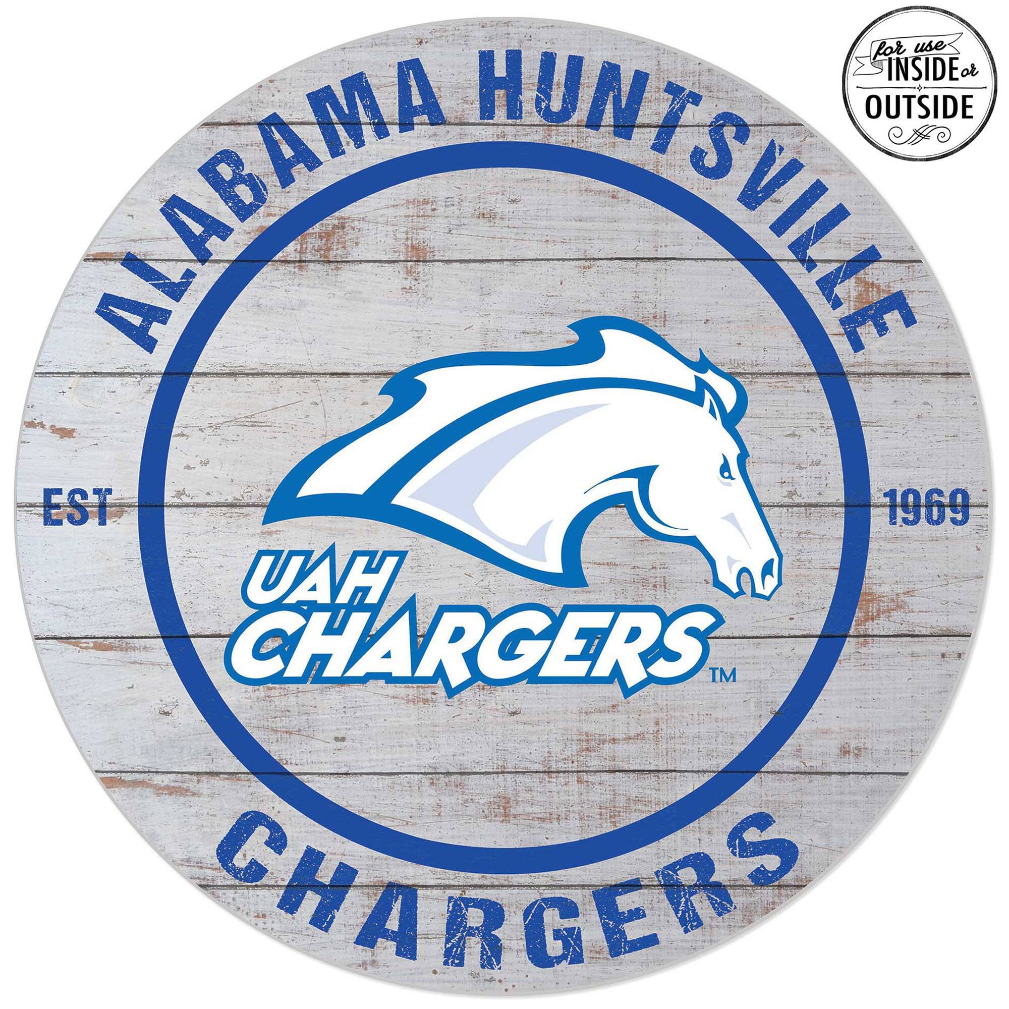 UAH Chargers 20'' x 20'' Indoor/Outdoor Weathered Circle Sign