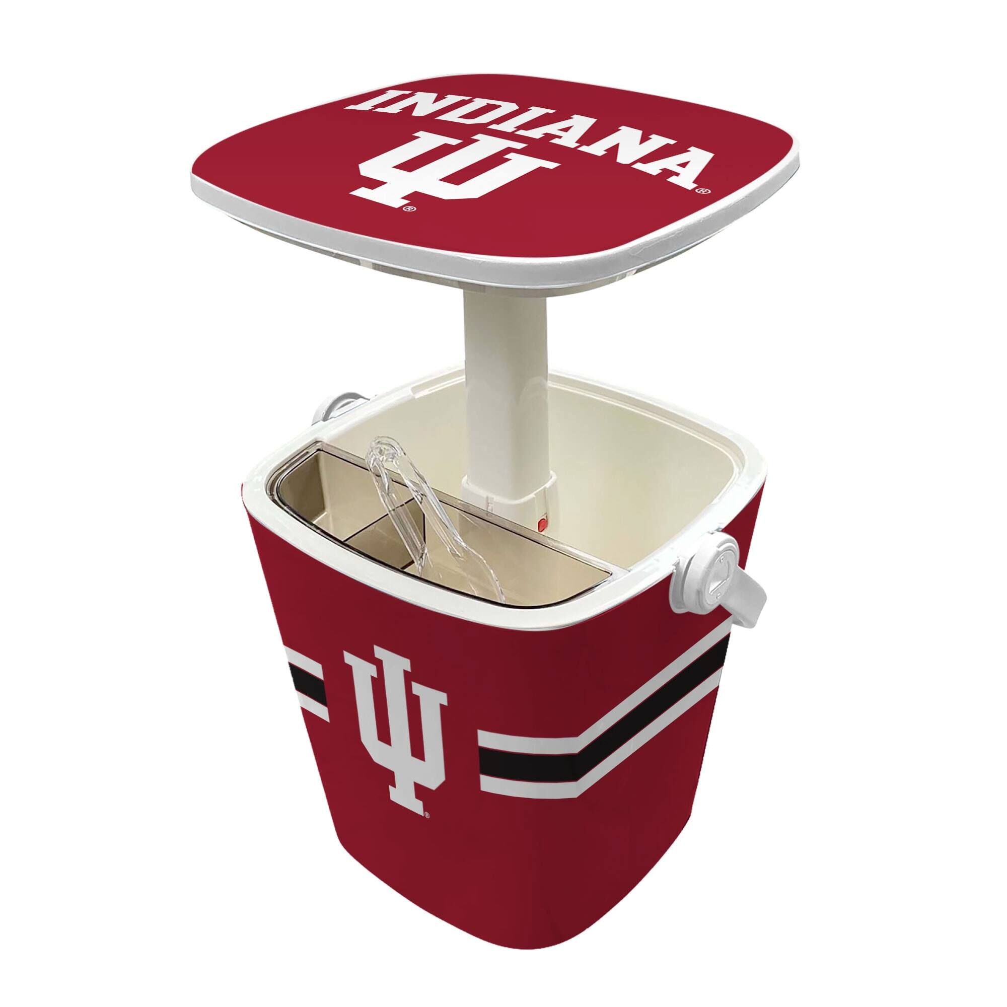 Alt View 1. Indigo Falls - Indiana Hoosiers 16-Quart Mini Cool Bar Cooler - White.