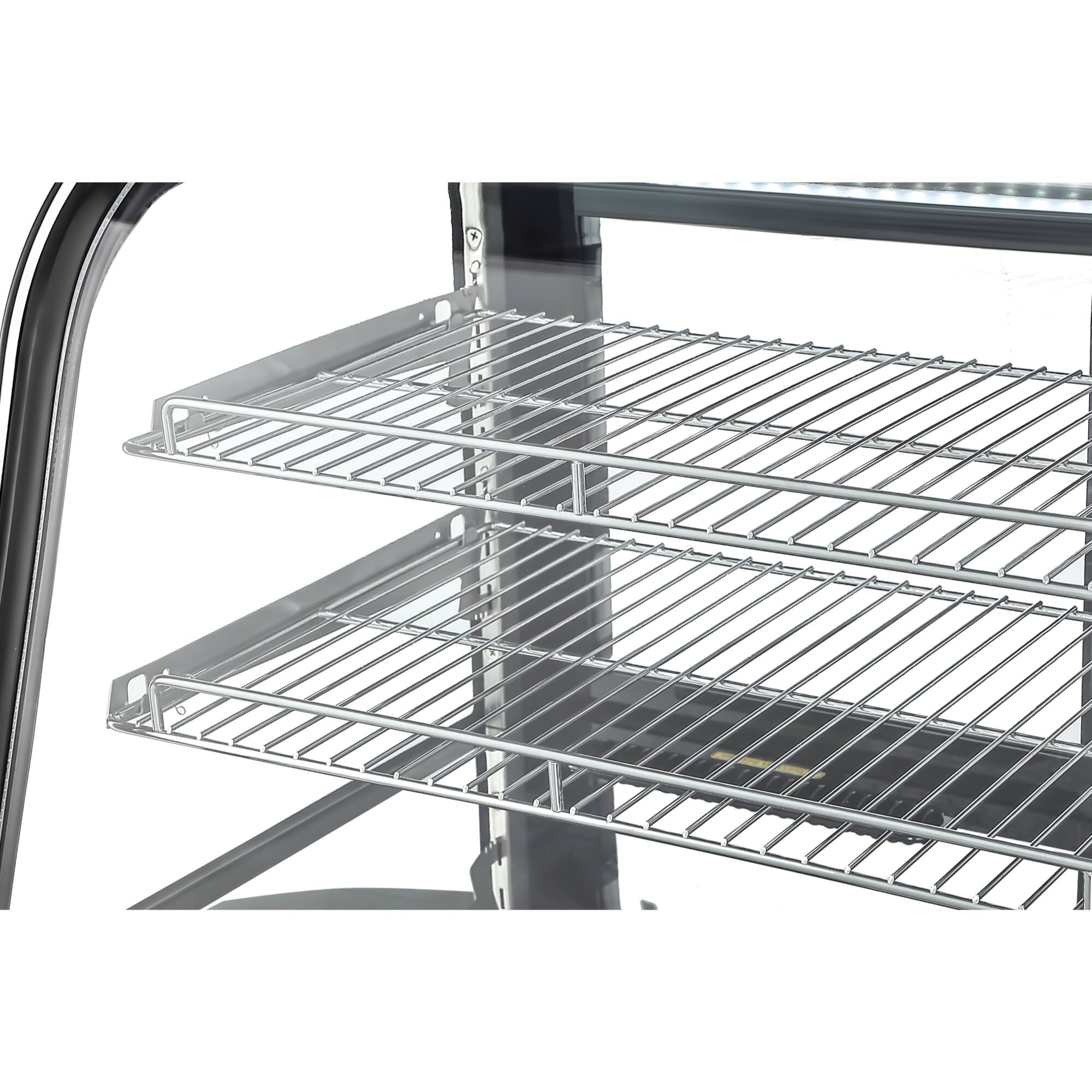 Alt View 5. Koolmore - 34.5 in. Drop-In Countertop Display Refrigerator in Black (DICDC-160-BK) - Stainless steel.