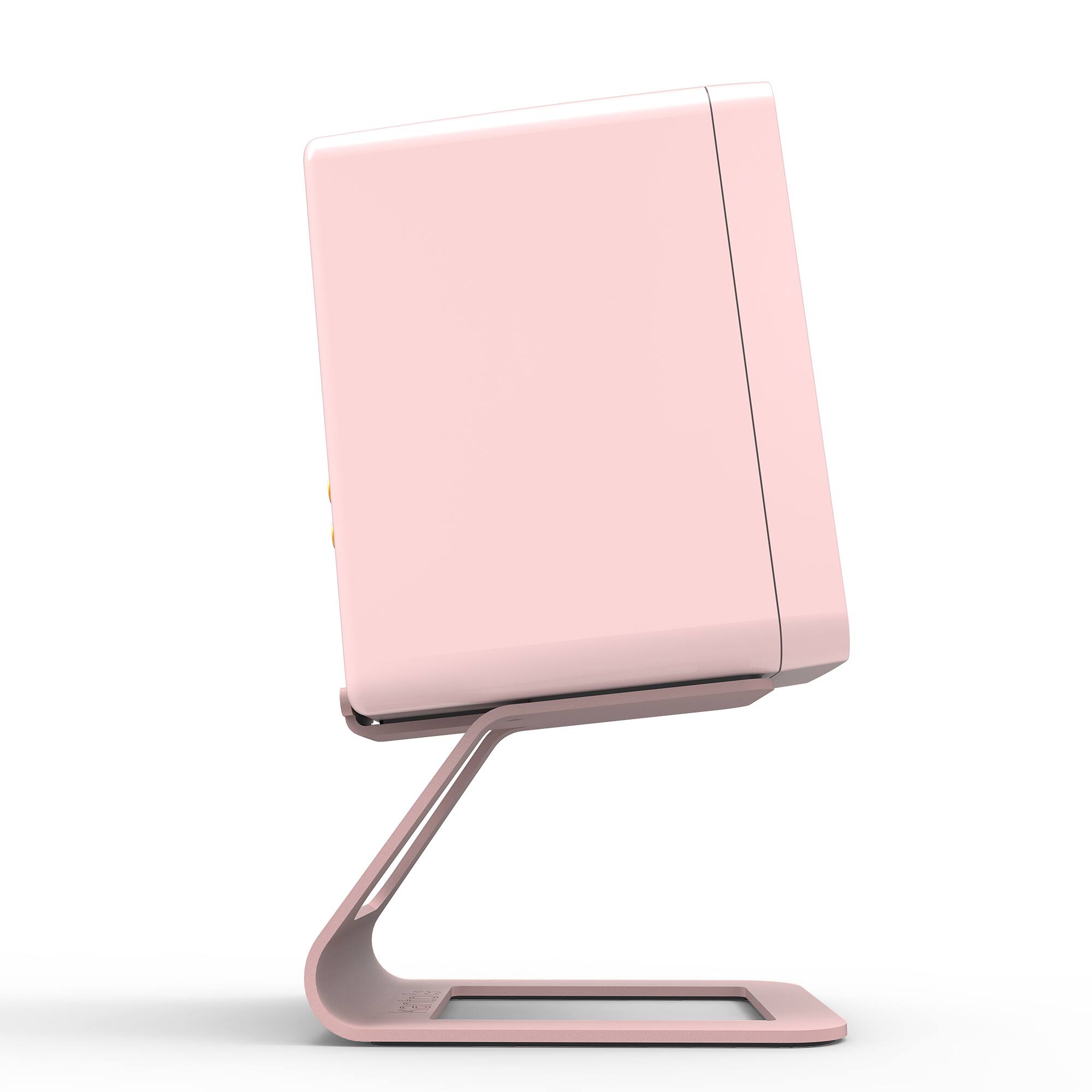 Alt View 4. Kanto - Elevated Desktop Speaker Stands for Small Speakers, Pair - Pink.