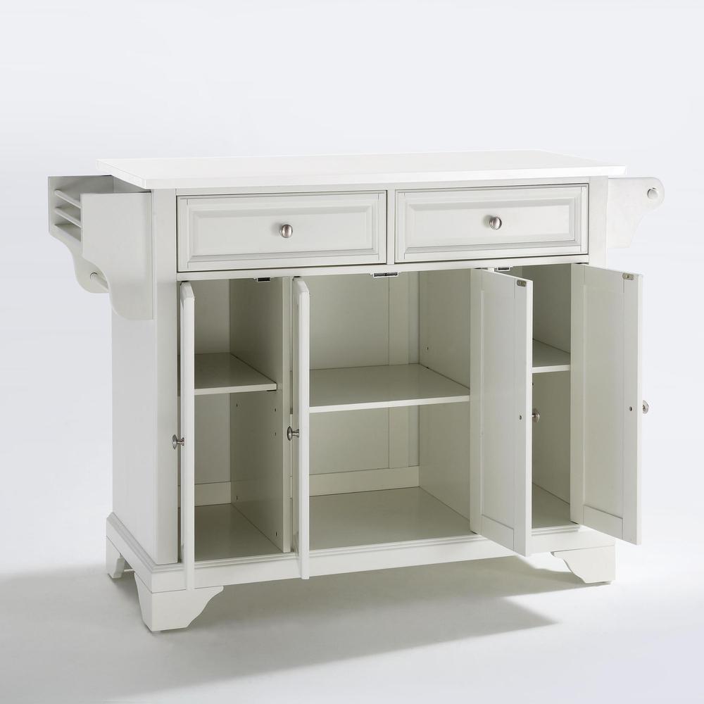 Back. Crosley Furniture - Lafayette Stone Top Full Size Kitchen Island/Cart - White.