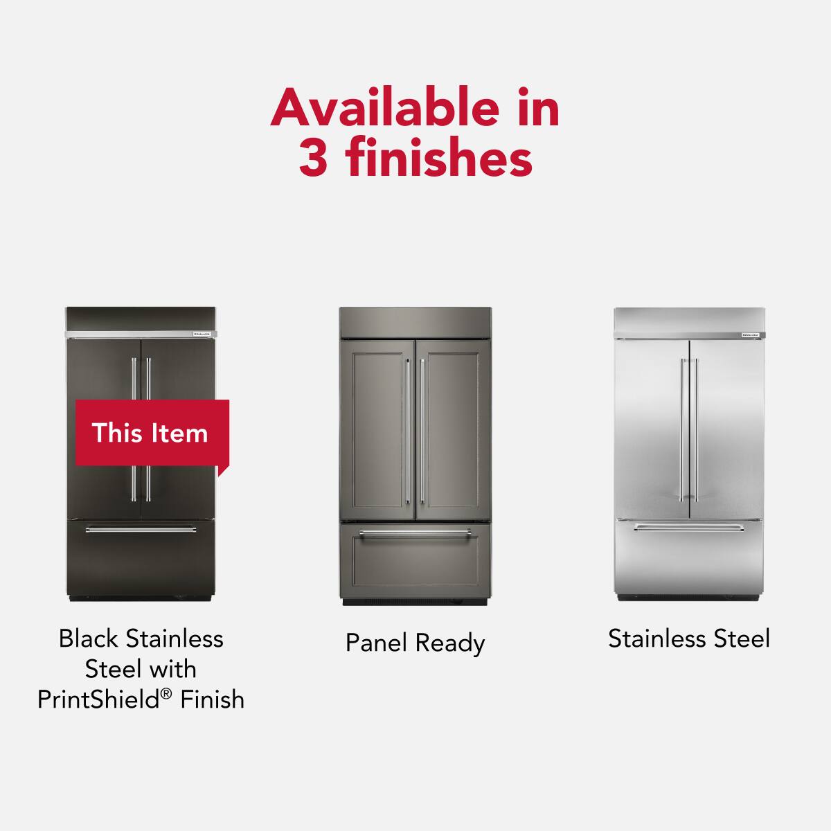 Available in 3 finishes

This Item

Black Stainless Steel with PrintShield® Finish

Panel Ready

Stainless Steel