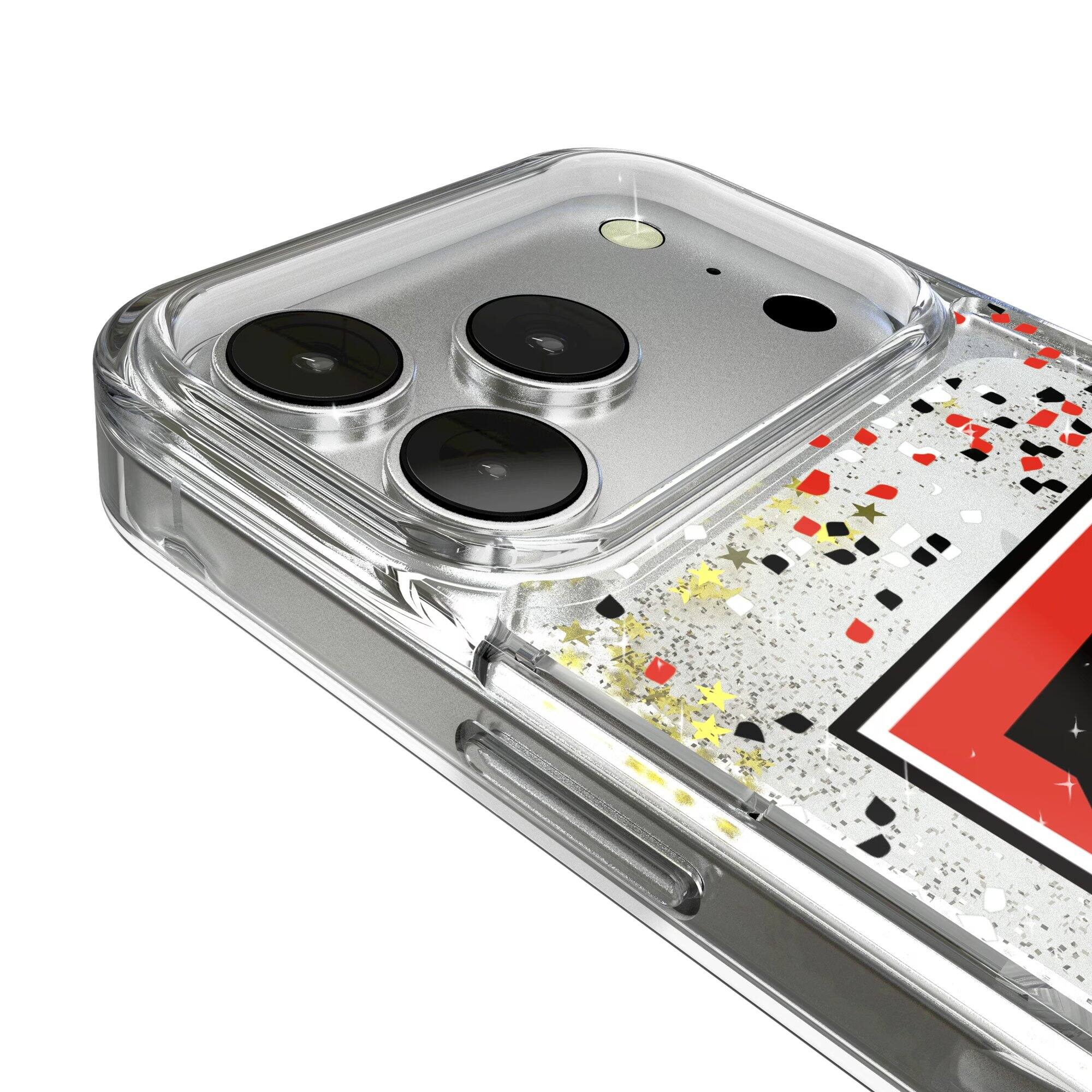 Alt View 2. Keyscaper - Texas Tech Red Raiders iPhone Glitter Confetti Design Case - 16 Pro Max - Multicolor.