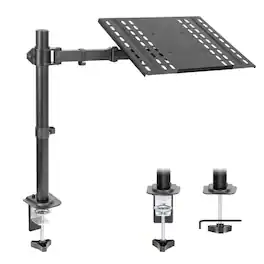 Mount-It! - Full Motion Laptop Desk Mount with Cooling Tray for Up to 17″ Laptops - Black