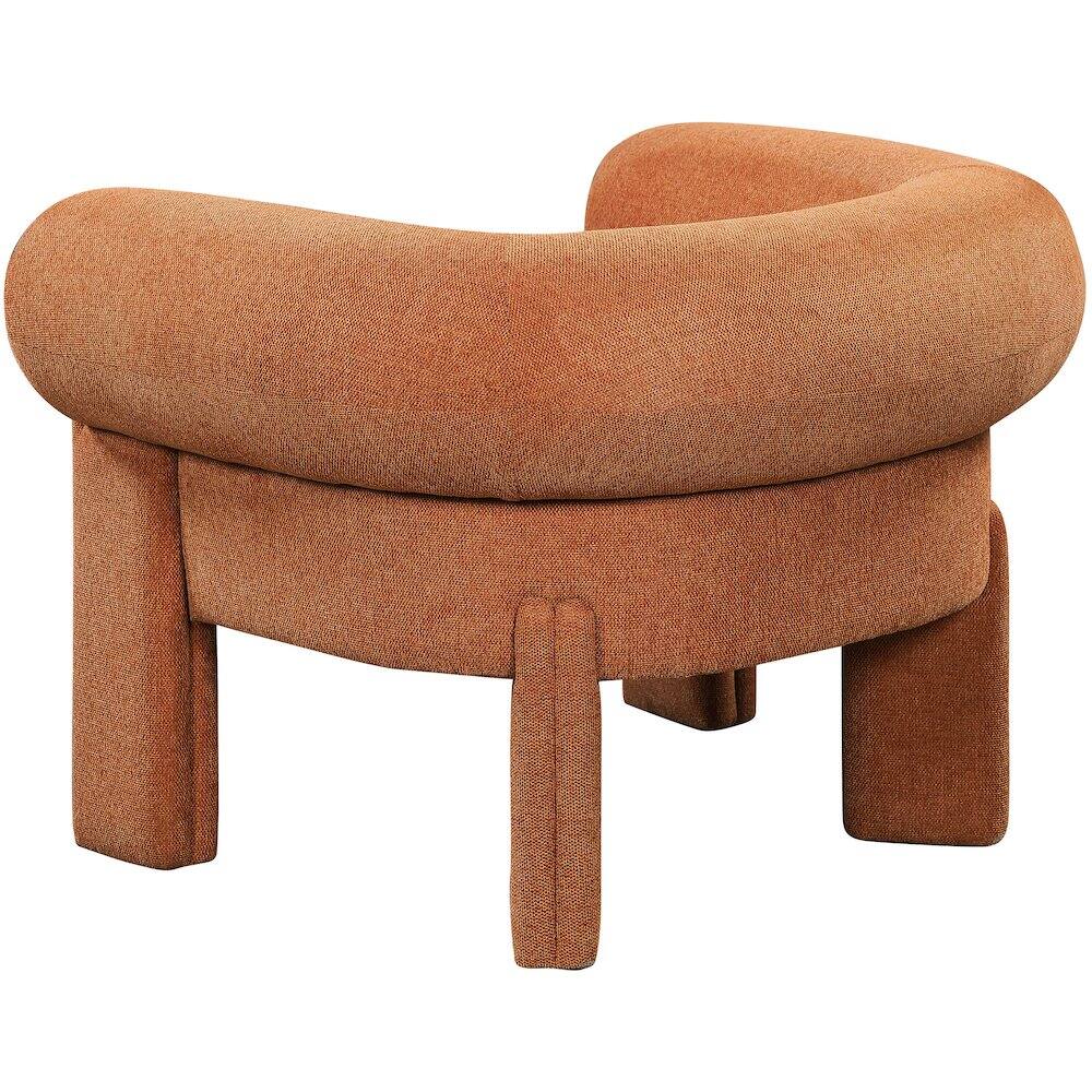 Alt View 4. Meridian Furniture - Stefano Cognac Polyester Fabric Accent Chair - Brown.
