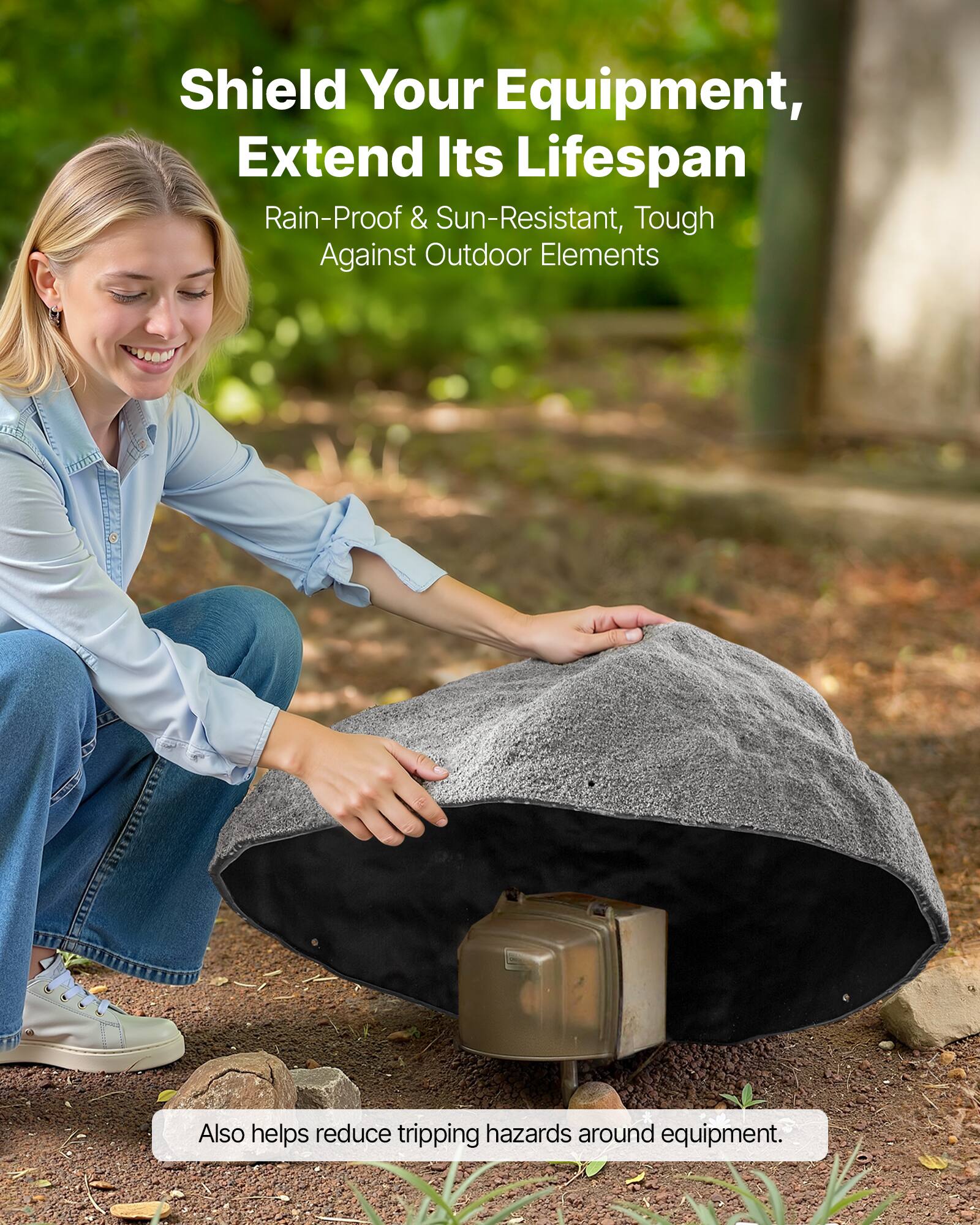 Shield Your Equipment, Extend Its Lifespan  
Rain-Proof & Sun-Resistant, Tough Against Outdoor Elements  
Also helps reduce tripping hazards around equipment.