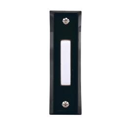 HEATH ZENITH - Black Plastic Wired Pushbutton Doorbell