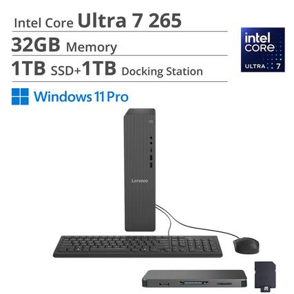 Intel Core Ultra 7 265
32GB Memory
1TB SSD + 1TB Docking Station
Windows 11 Pro
Lenovo
