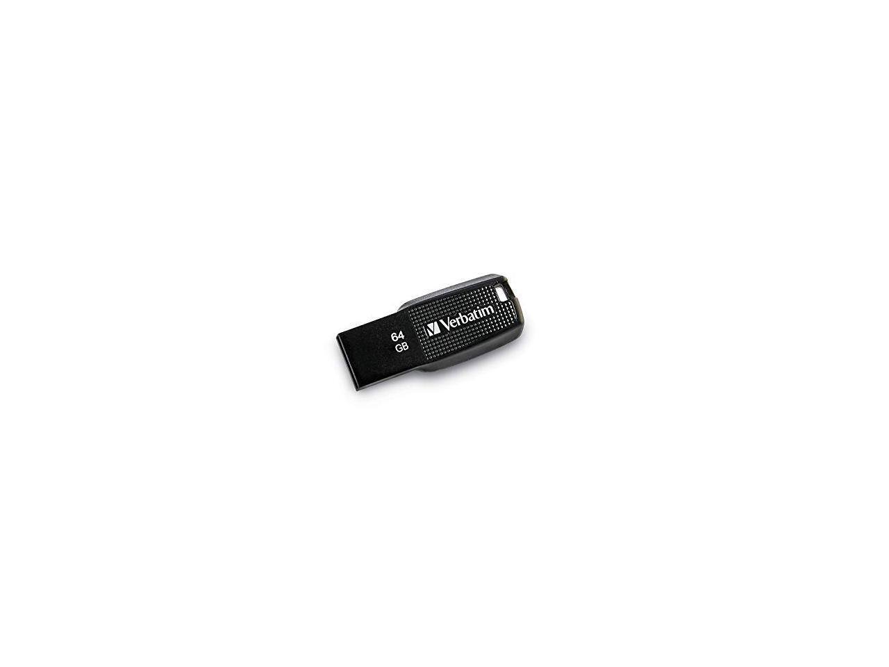 Alt View 3. Verbatim - Verbatim 64GB Ergo USB 2.0 Flash Drive - Black  70877 - Black.