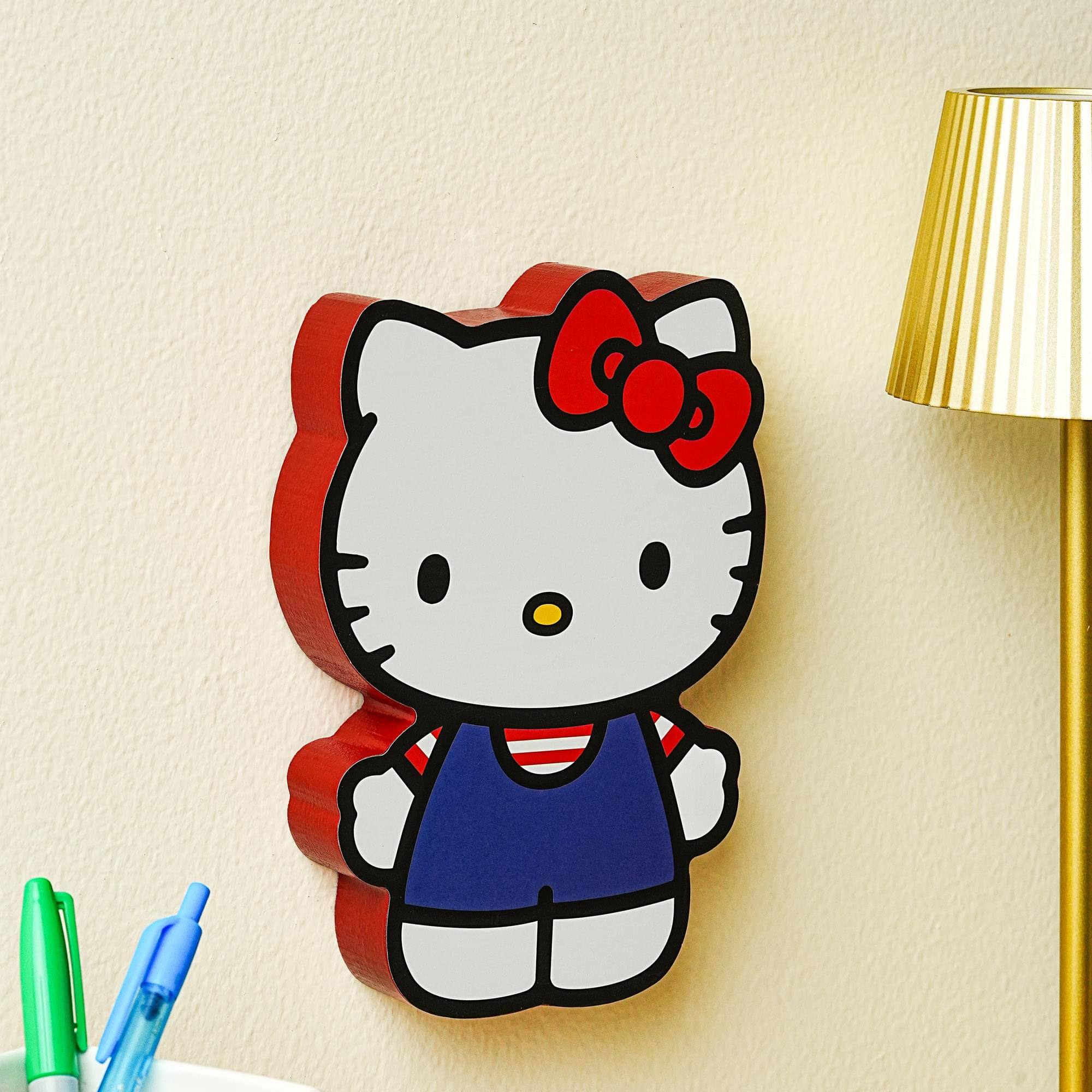 Alt View 5. Silver Buffalo - Sanrio Hello Kitty Classic Die-Cut Wooden Wall Art Sign | 8 x 6 Inches - Red.