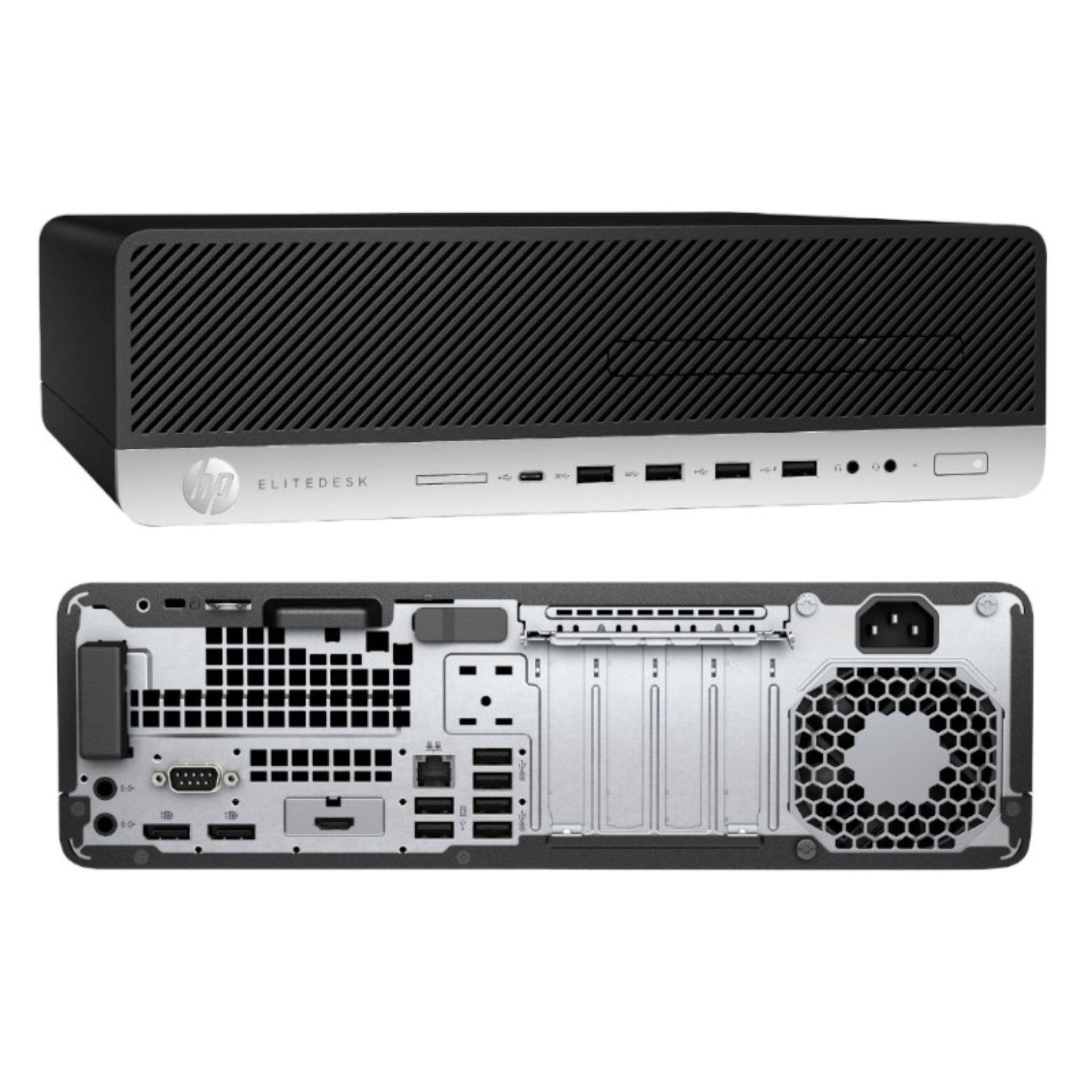 Alt View 4. HP - EliteDesk 800 G5 SFF Intel Core i5-9500 3 GHz 16 GB DDR4 256 GB SSD Intel UHD Graphics 630 Windows 11 Pro Desktop - Black.