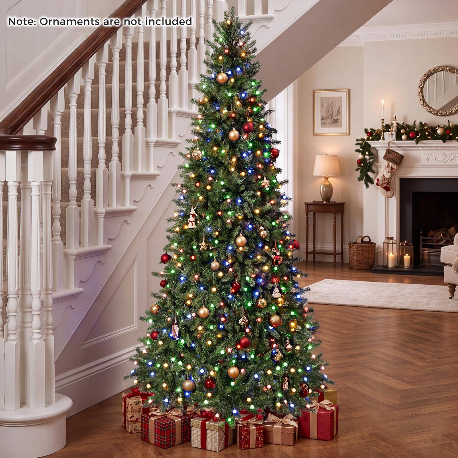 Costway 7 FT Christmas Tree, 11 Lighting Modes, 2 Lighting Color ...