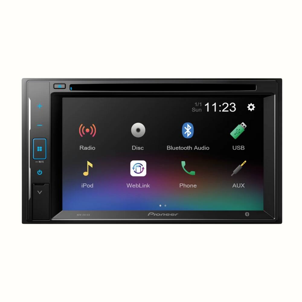 + 1/1 Sun 11:23 S  
Radio Disc Bluetooth Audio USB - V iPod WebLink Phone AUX ...  
22 Pioneer &