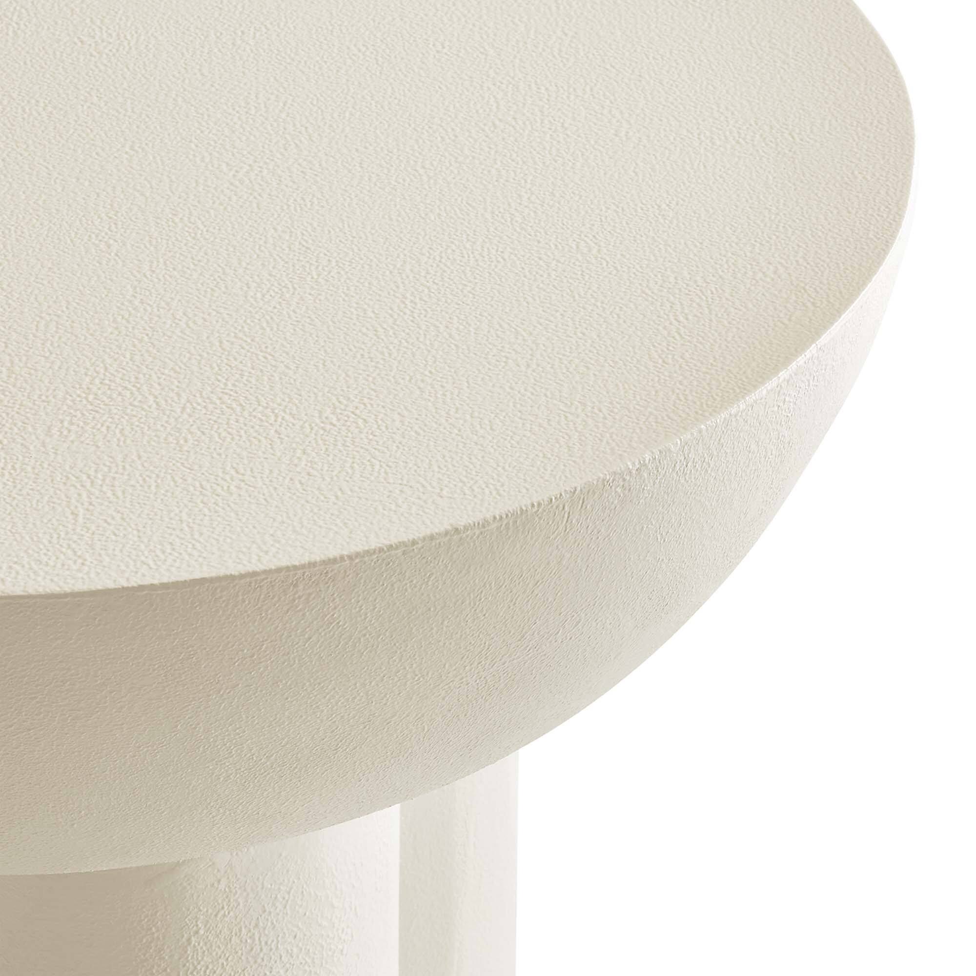 Alt View 6. Modway - Caspian Round Concrete Side Table by Modway - White.