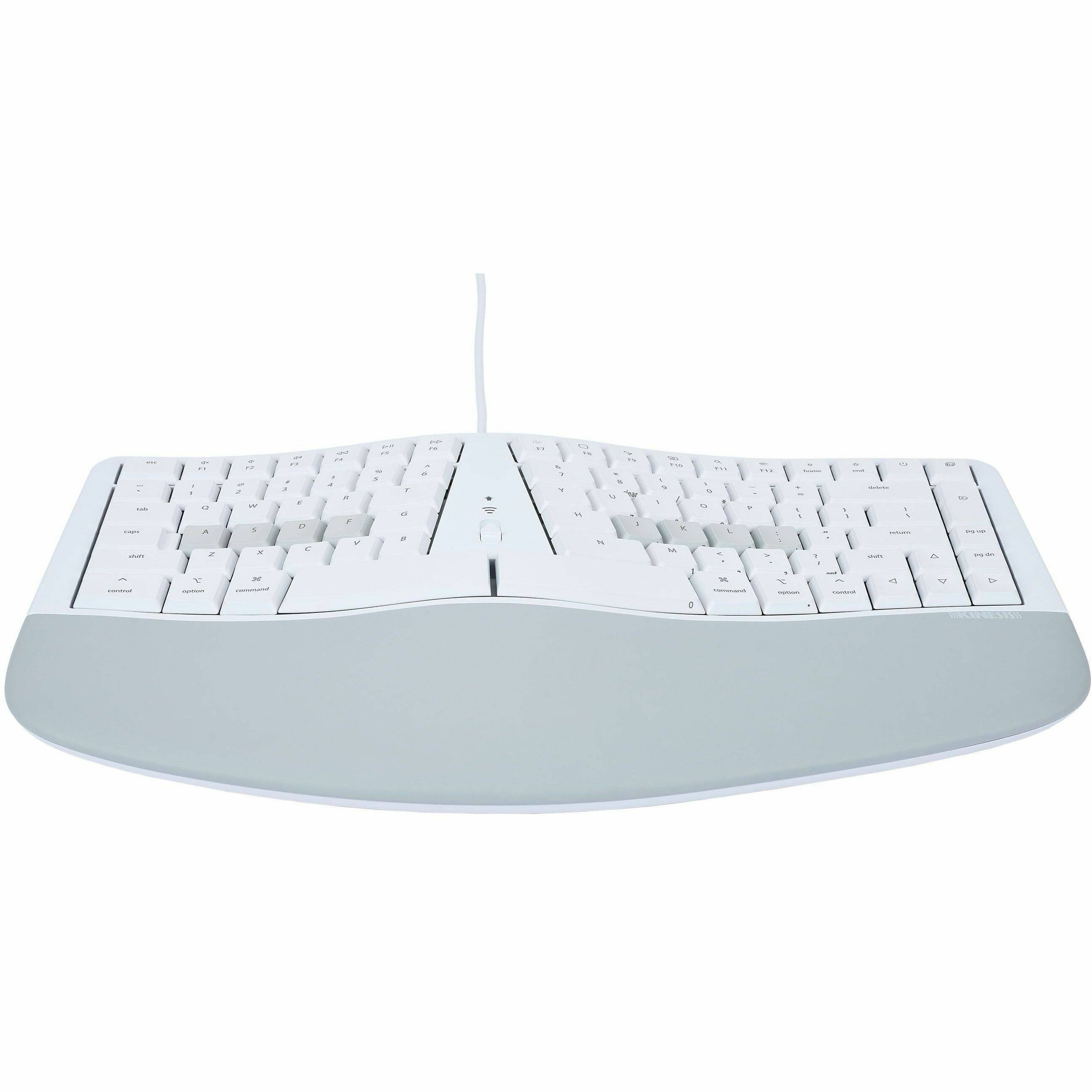Alt View 3. KINESIS - Kinesis mWave Mechanical Keyboard for Mac - Quiet Linear Switch - Wired/Wireless Connectivity - Bluetooth - Compact - 30 - White.