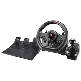 Subsonic - GS 650-X Racing Wheel with Gearshift and Pedal Set for PS4, Xbox One, Xbox Series XS - Black