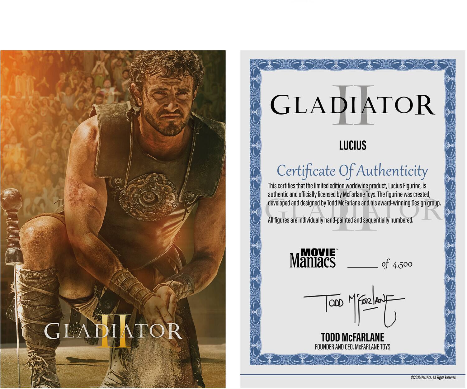 McFarlane Toys McFarlane Gladiator II Movie Maniacs Lucius 6