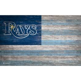 Fan Creations - Tampa Bay Rays 11'' x 19'' Distressed Flag Sign - Multicolor