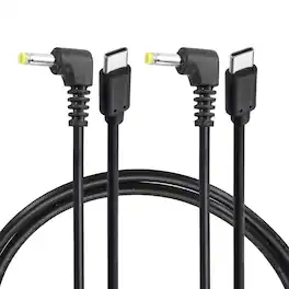 Unique Bargains - USB C to DC Power Cable, 12V 3A 36W, 4.0x1.7mm, PD Trigger for Laptop/Monitor/Security Camera, 2pcs - Black