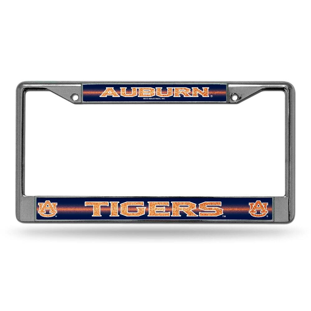 Auburn Tigers Standard Size Chrome License Plate Frame - It Sparkles!
