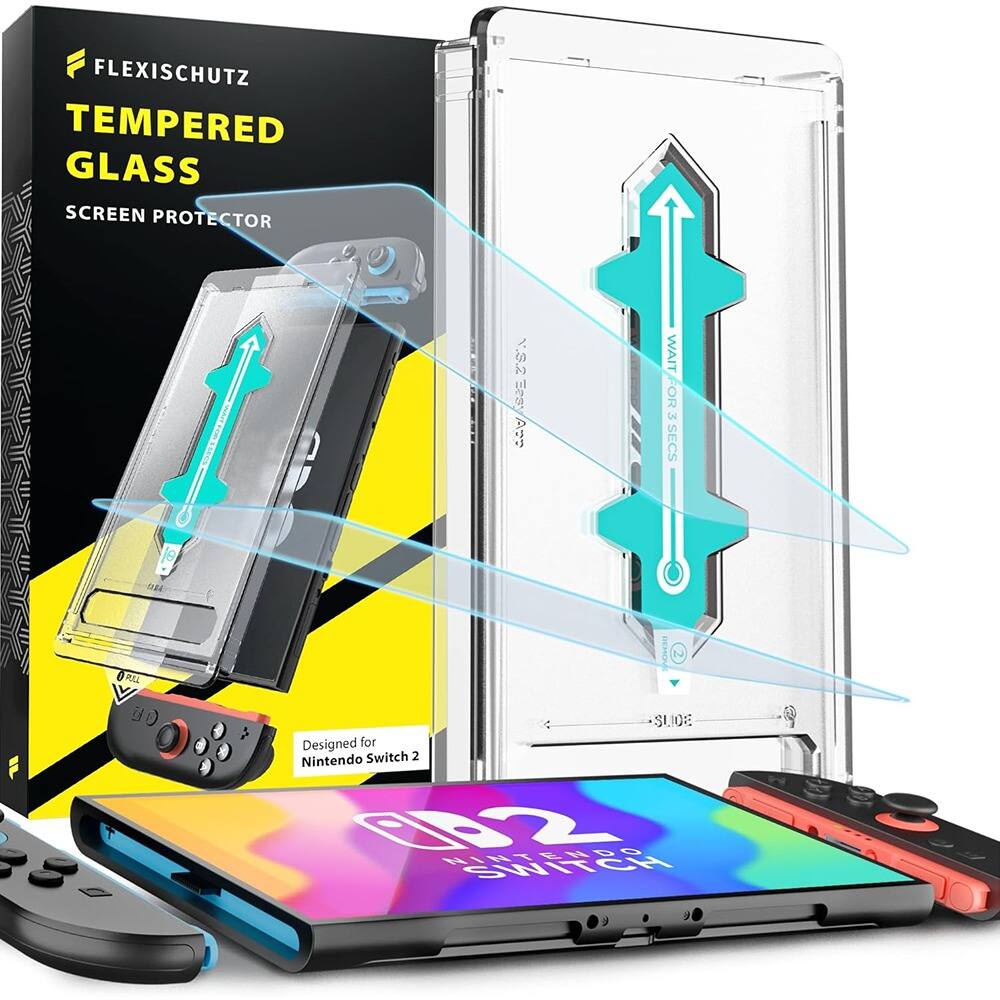 PARKER SLATER - 2 Pack Screen Protector for Nintendo Switch 2, Tempered Glass, HD Clear, Easy Installation, Scratch Resistant