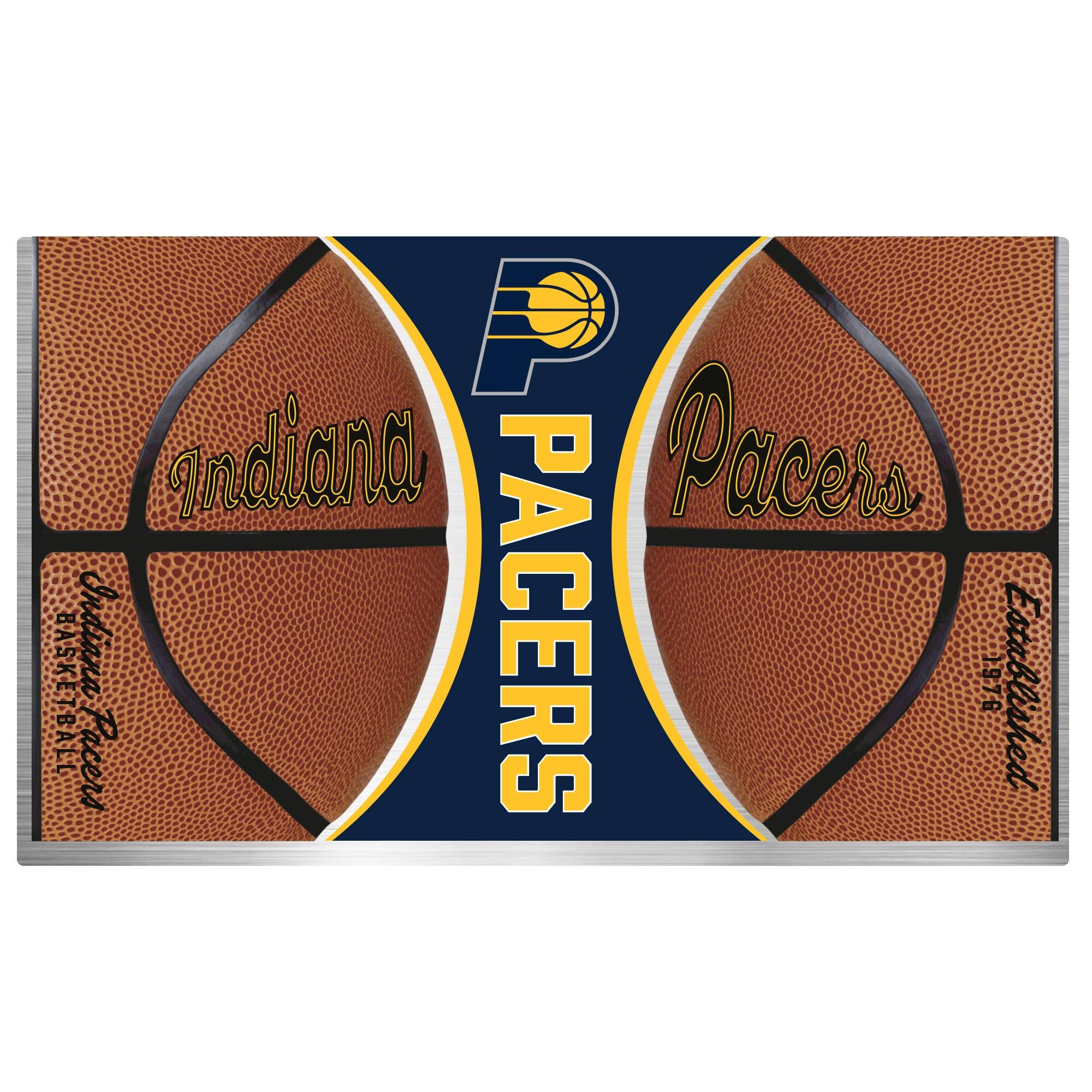 Indiana Pacers  
PACERS  
Established 1976  
Budweiser Basketball  
Pacers