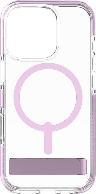 ZAGG - Piccadilly Snap Case with Kickstand and MagSafe - iPhone 16 Pro Clear Light Pink - Clear/Light Pink
