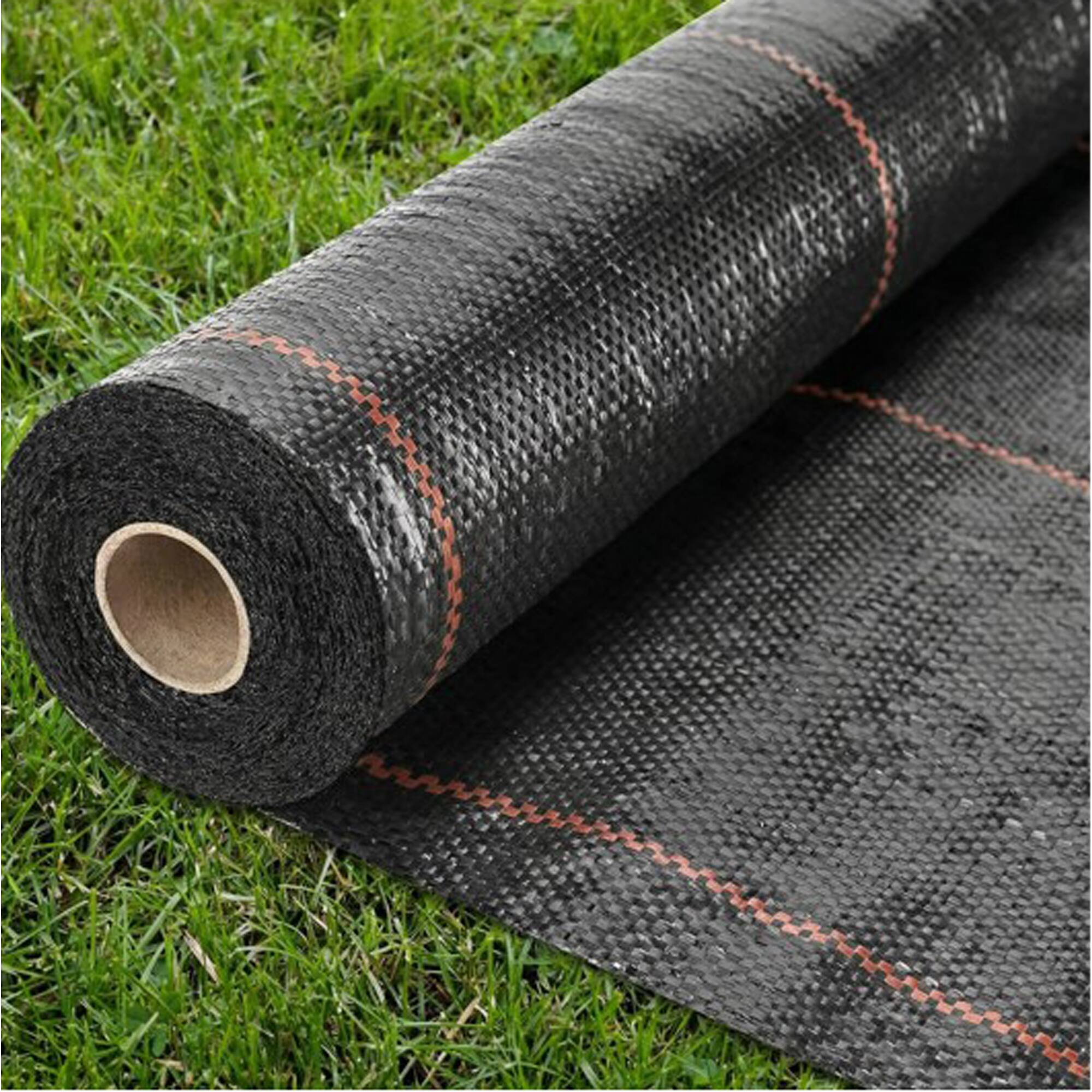 Alt View 4. DeWitt - DeWitt UltraWeb 3000 4' x 300' Woven Landscape Fabric Weed Barrier Ground Cover - Black.