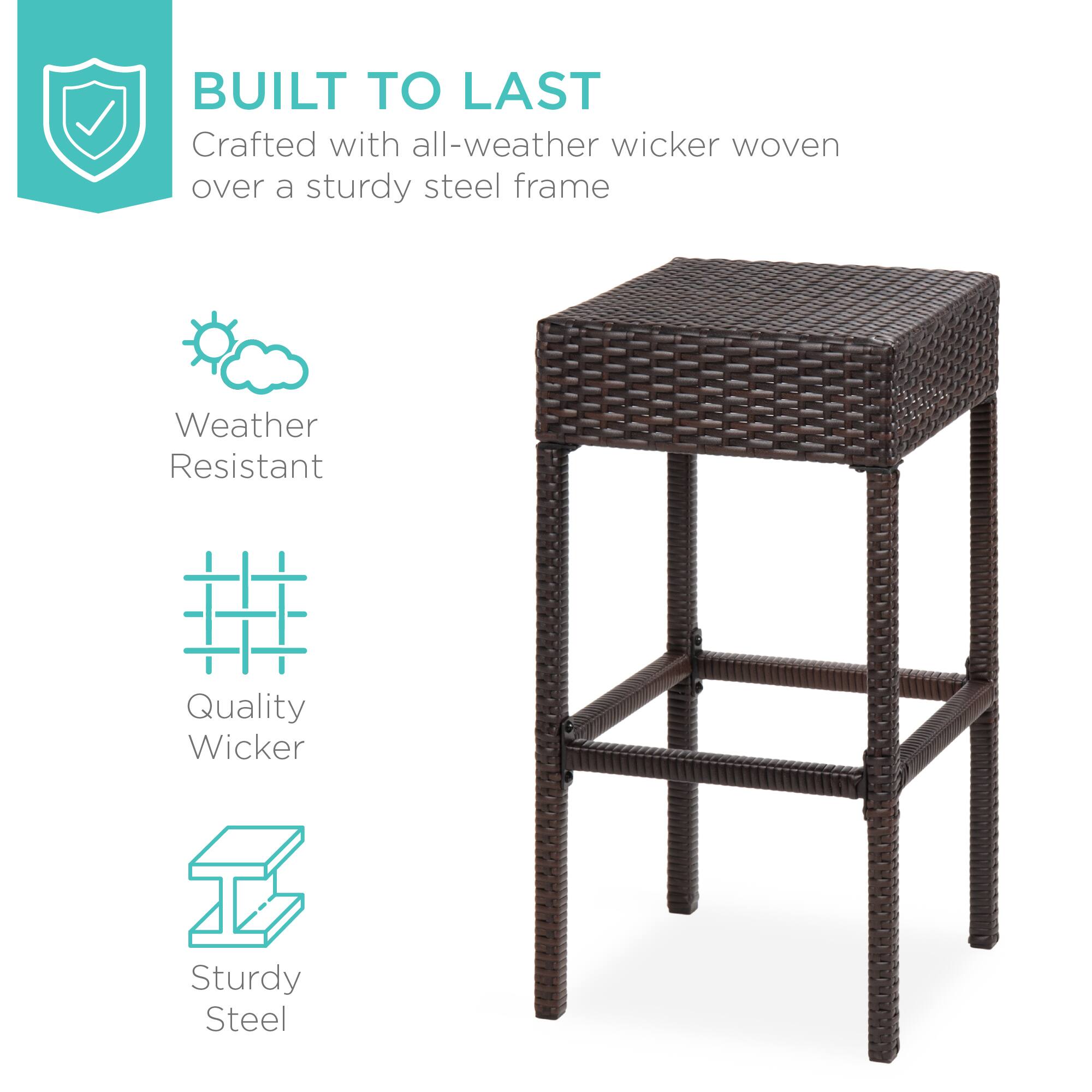 BUILT TO LAST  
Crafted with all-weather wicker woven over a sturdy steel frame  

- Weather Resistant  
- Quality Wicker  
- Sturdy Steel