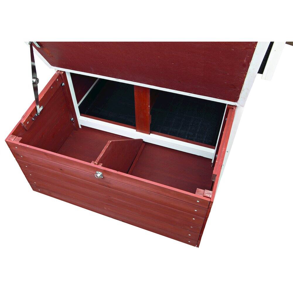 Alt View 1. TRIXIE - Weatherproof Wooded Backyard Chicken Coop, 2 Nesting Box Auburn - Auburn/White.