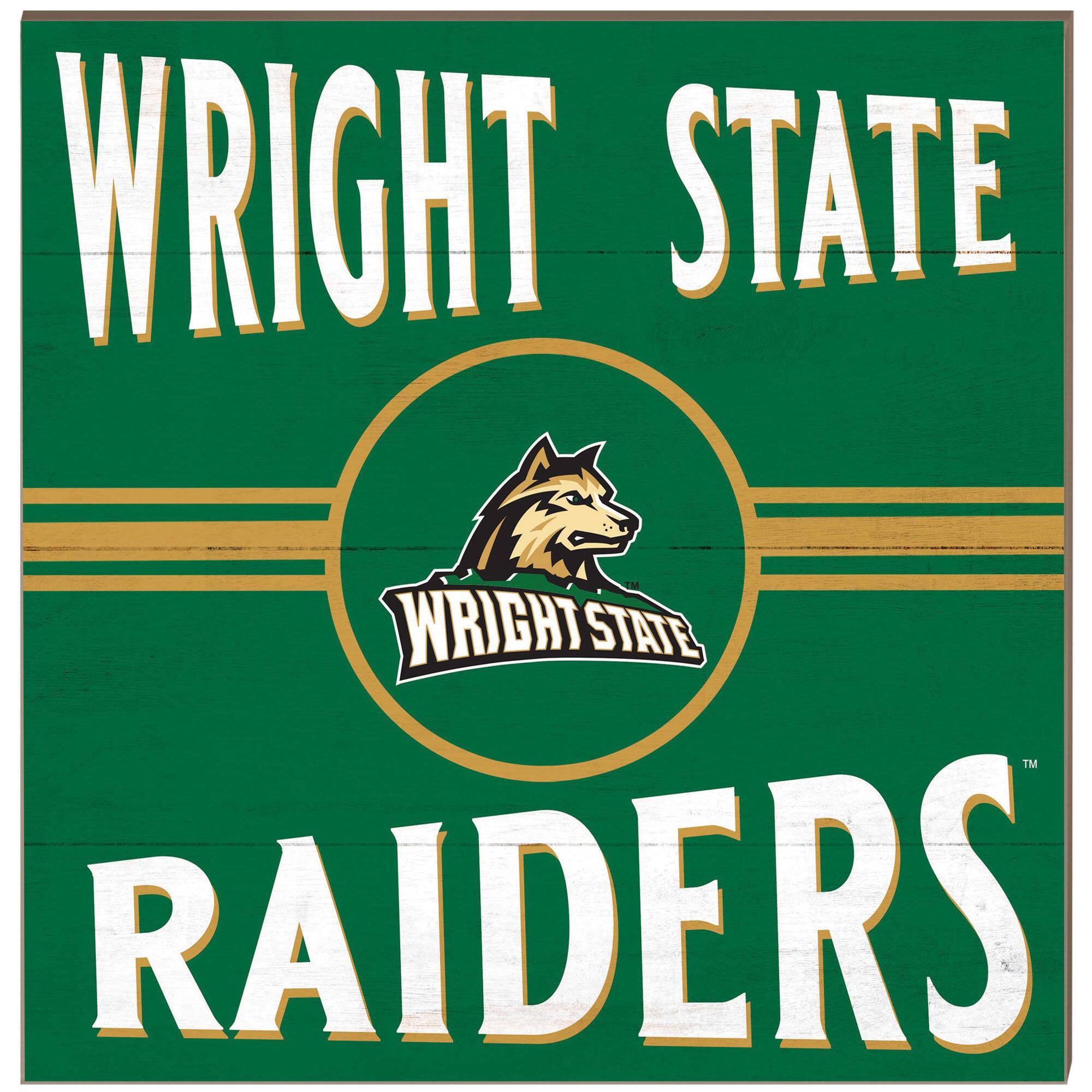 Jardine - Wright State Raiders 10" x 10" Retro Team Sign - Green