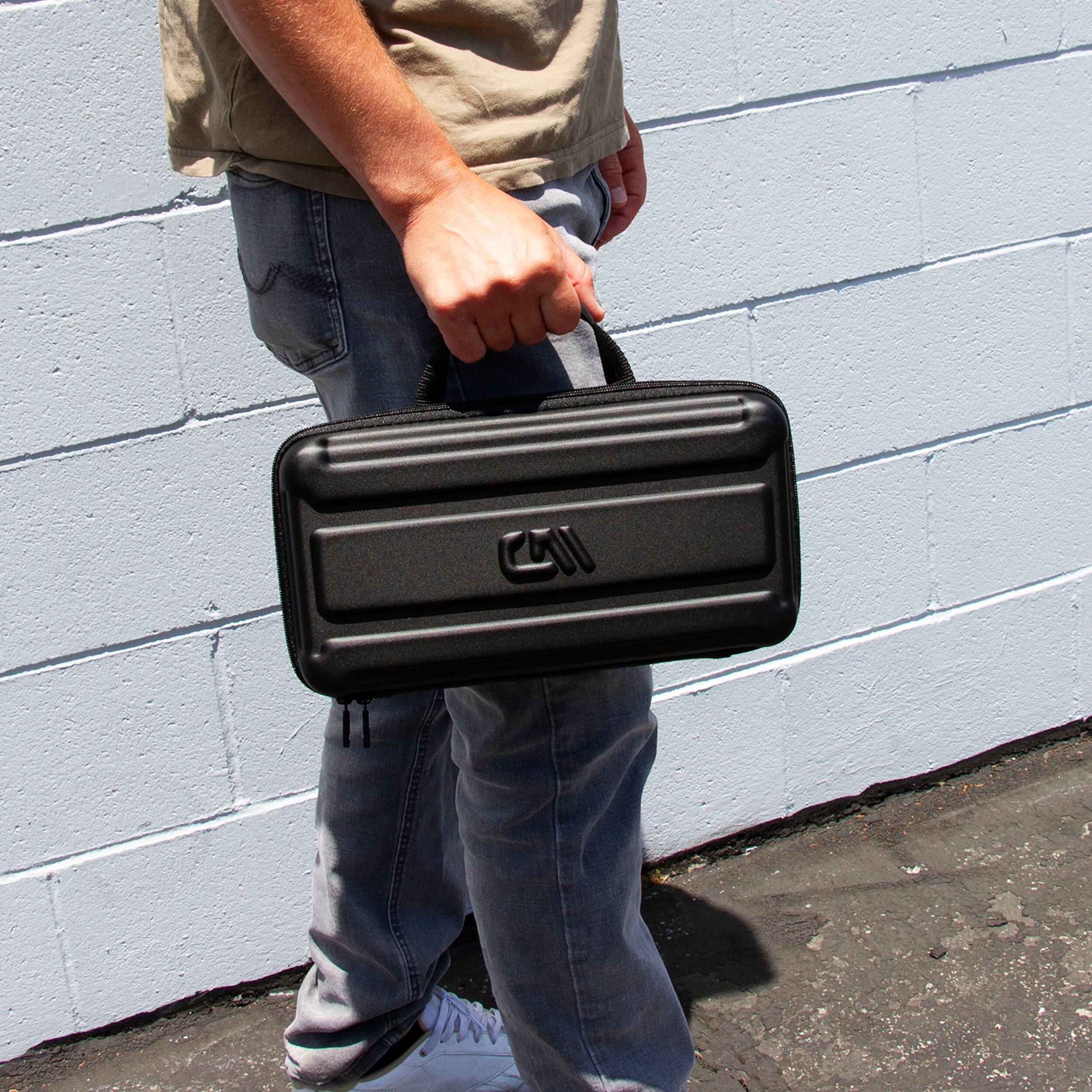 Alt View 5. CASEMATIX - Carry Case Fits Audio Technica Turntable AT-SB727 Sound Burger Record Player Portable Turntable.