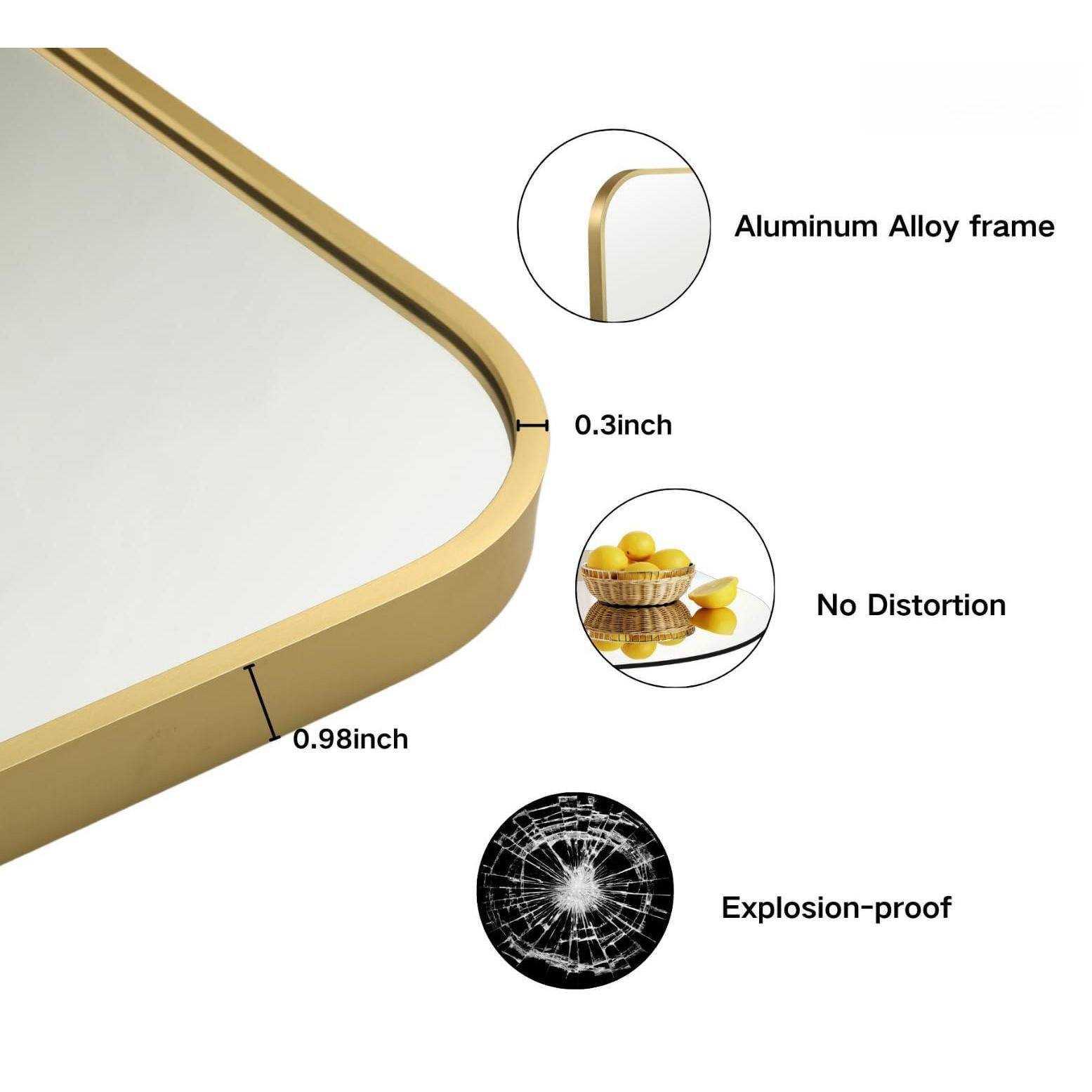 Aluminum Alloy frame  
0.3 inch  
No Distortion  
0.98 inch  
Explosion-proof