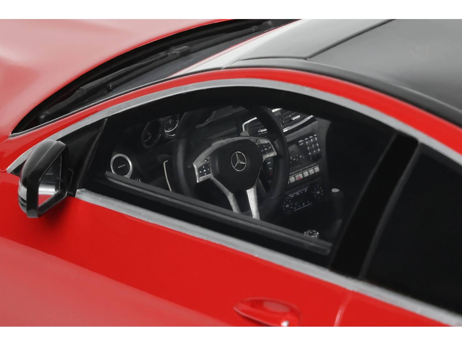 Angle. GT Spirit - 2014 Mercedes-Benz C63 AMG Red with Black Top 1/18 Model Car by GT Spirit - Red with Black.