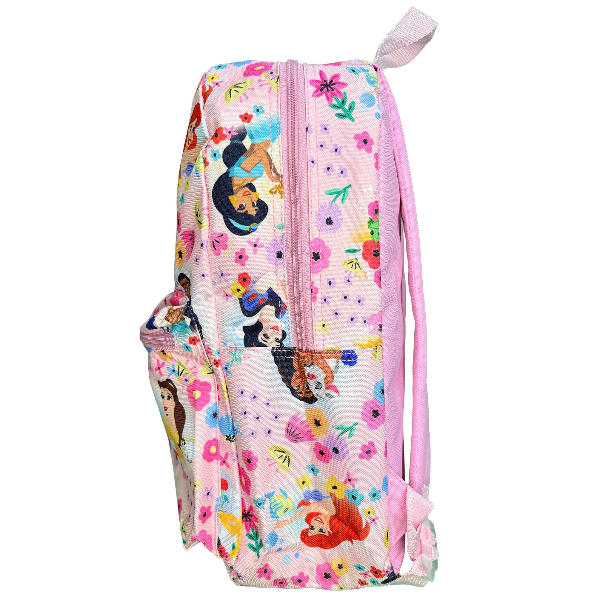 Alt View 3. Disney - Disney Princess 16" Backpack with All Over Print, Pink Floral Design - Assorted Pre-Pack.