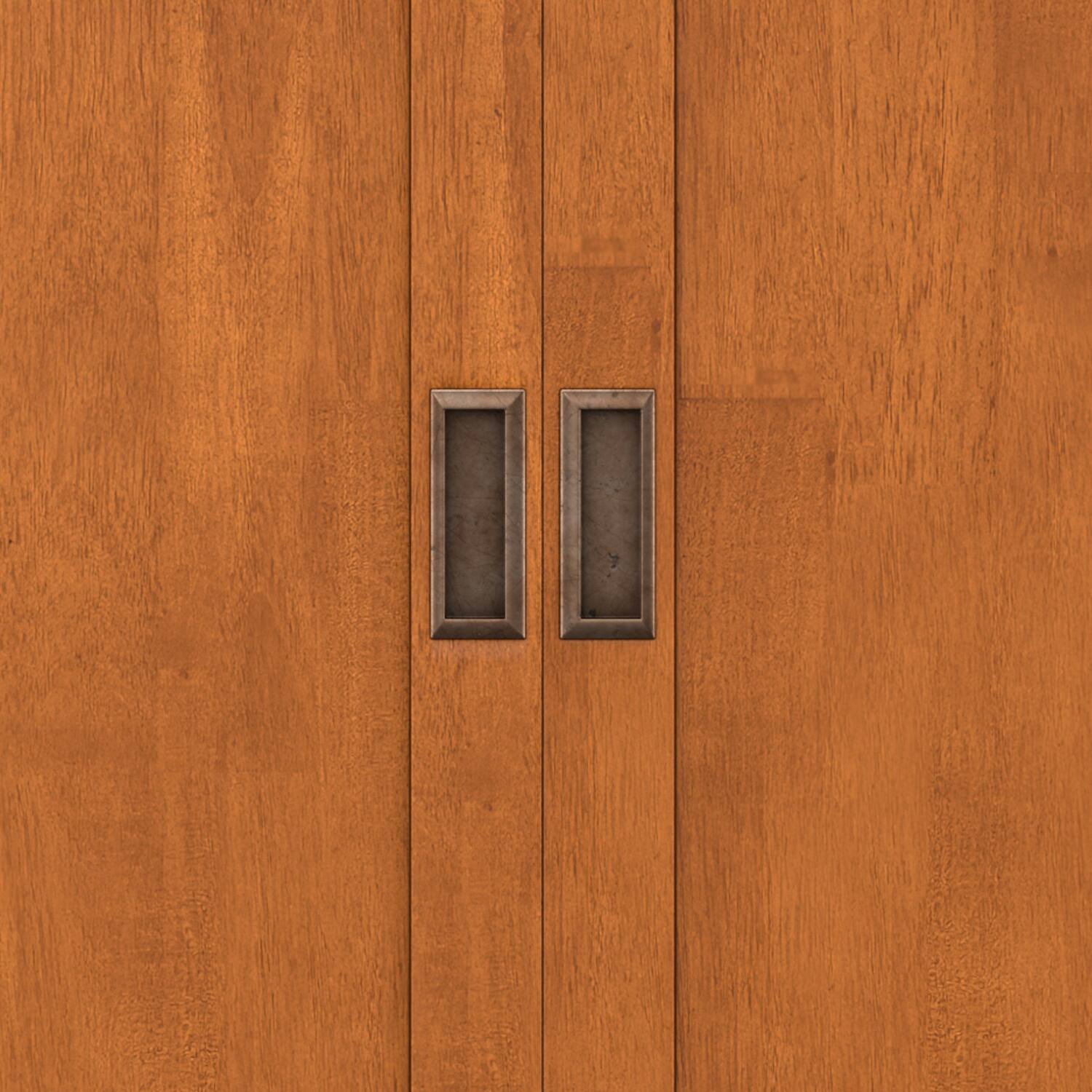 Alt View 8. Simpli Home - Draper SOLID HARDWOOD Mid Century Modern 32 inch Wide Bar Cabinet in Teak Brown - Teak Brown.