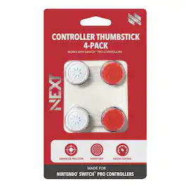 NEXT - Precision Thumbstick 4-Pack for Nintendo Switch and Nintendo Switch 2 Pro Controllers - Multi Color