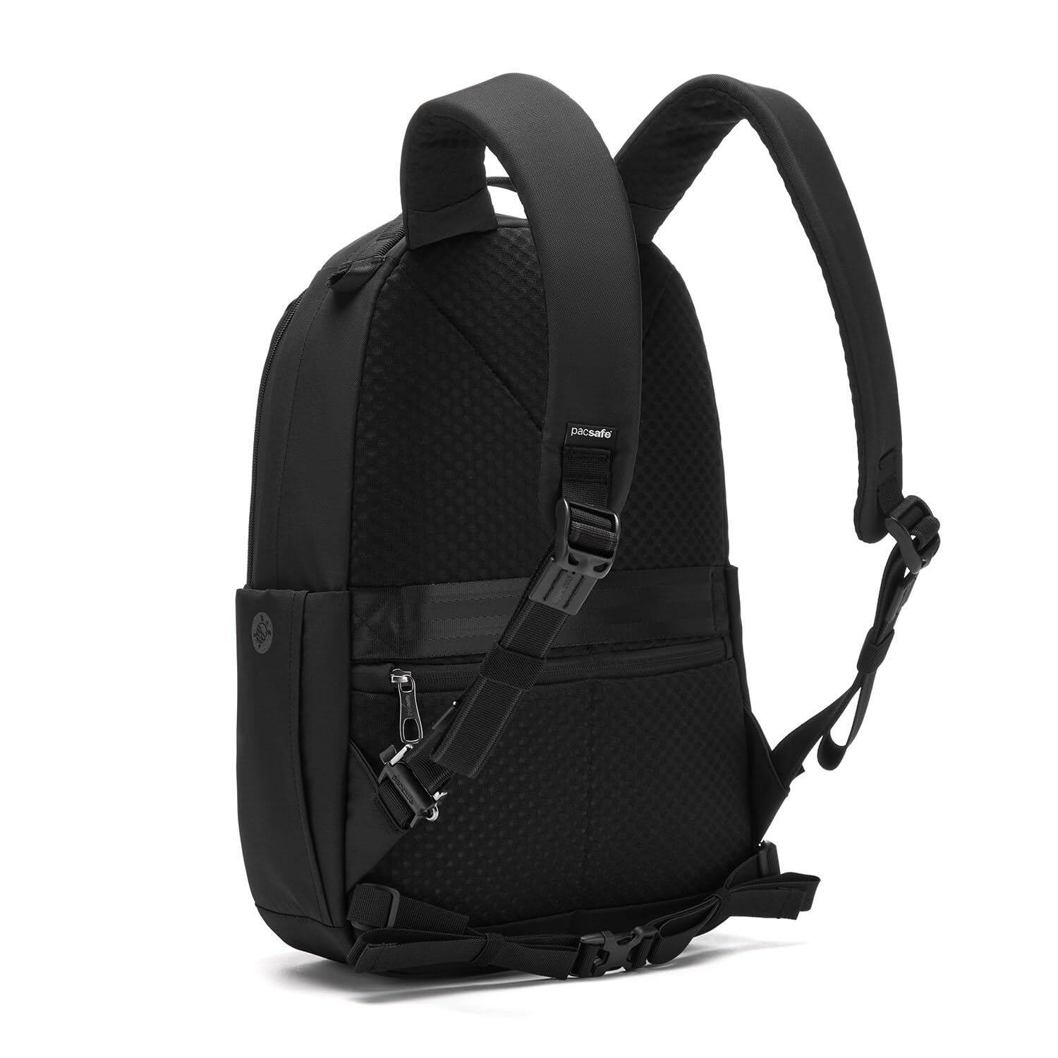 Back. Pacsafe - V 16L All-around Backpack, Jet Black - Jet Black.