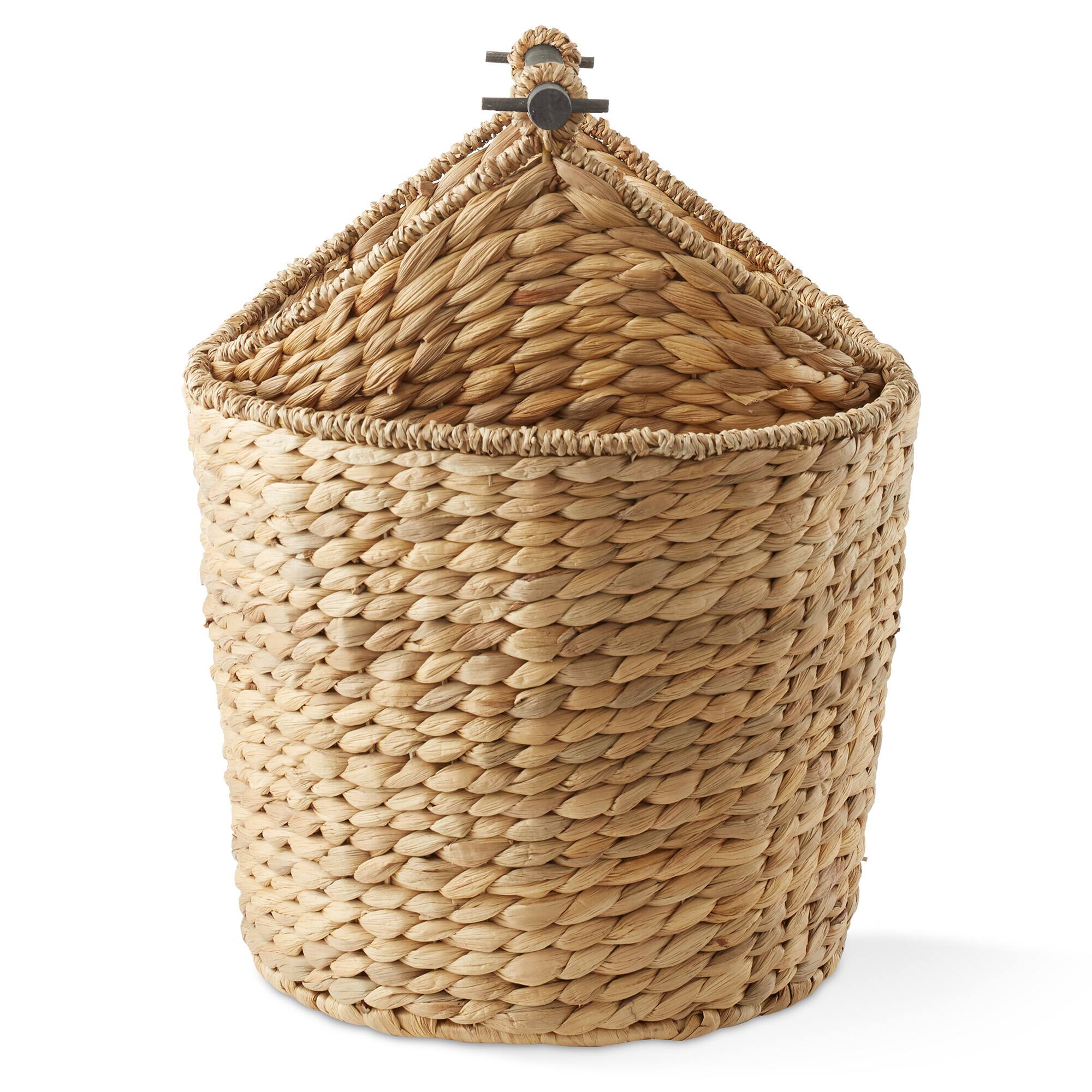 Alt View 6. Casafield - Toilet Paper Roll Holder Magazine Storage Basket - Wicker Bathroom Tissue Bin - Natural.