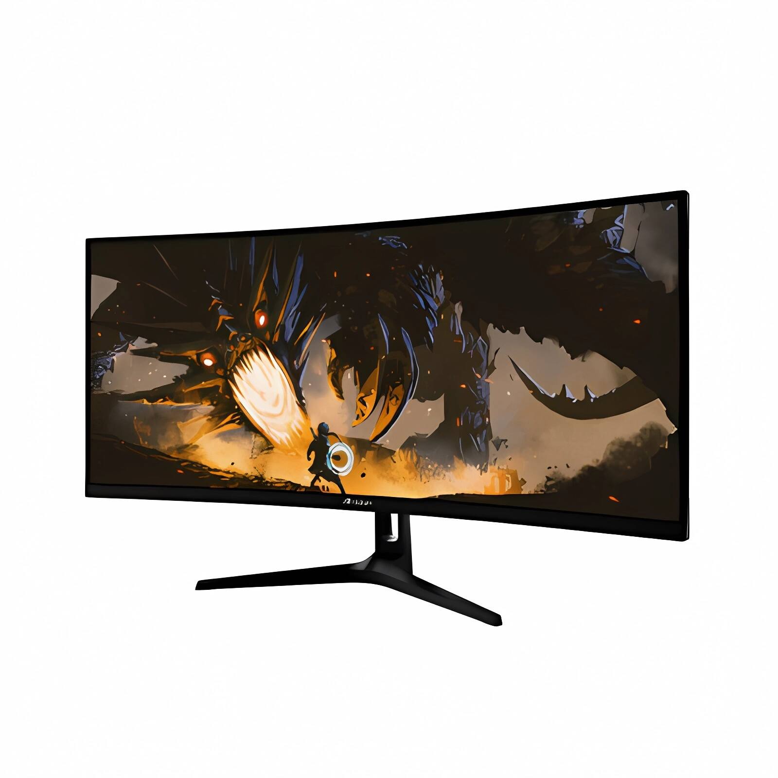 Front. Arozzi - Arozzi – Nova 34" Curved VA UWQHD 165Hz Gaming Monitor – Black - Black.