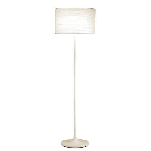 SlickBlue - Modern Floor Lamp with Paper Drum Shade for Living Room or Bedroom - White
