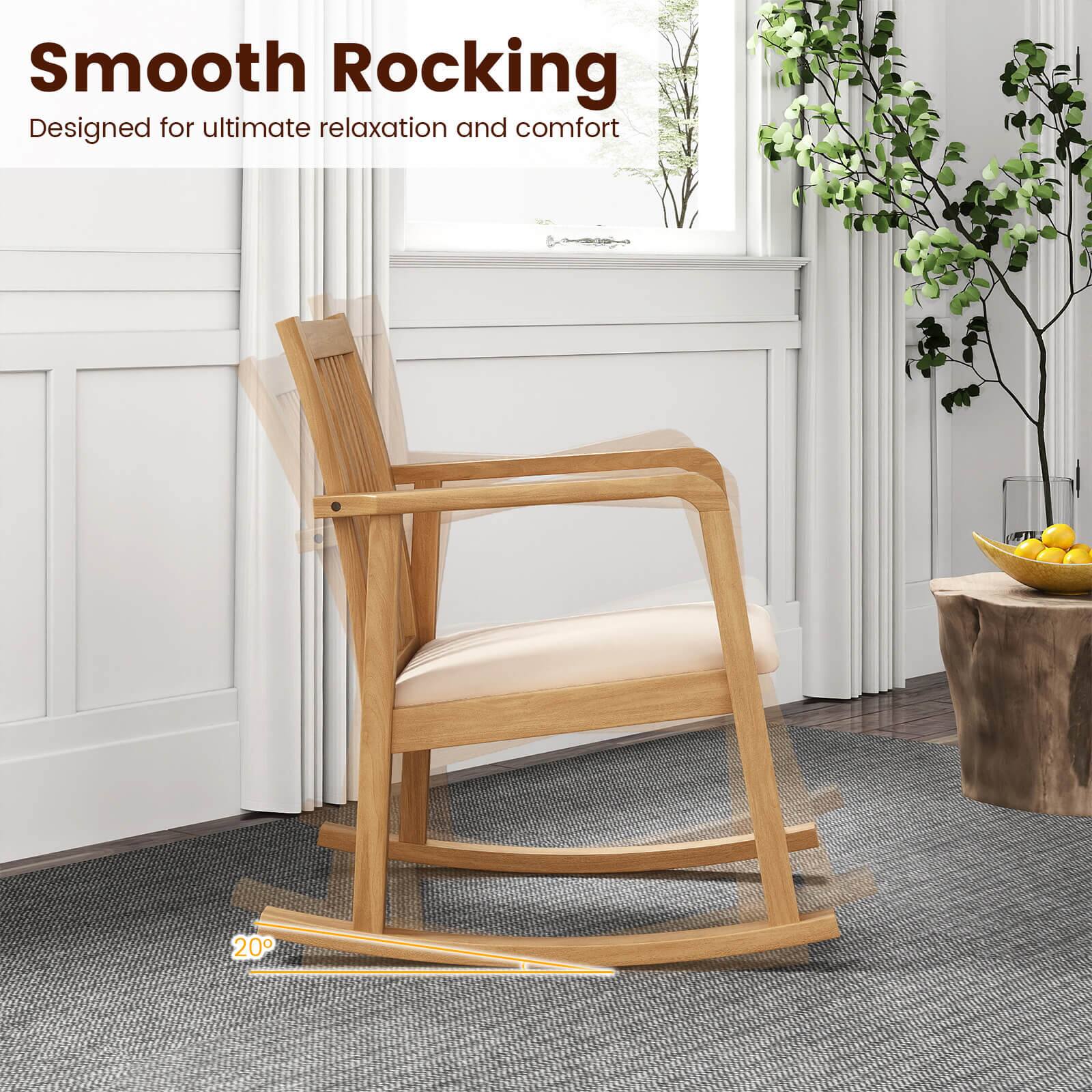 Smooth Rocking  
Designed for ultimate relaxation and comfort  

20°