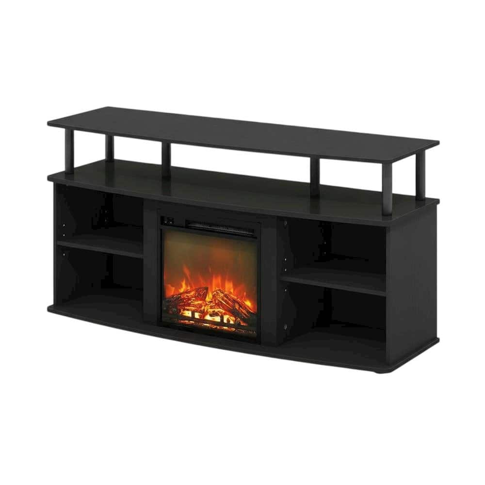 FurniFact - open shelving entertainment center, ample TV storage, up to 55 inches - Brown price history on PriceWatchPro